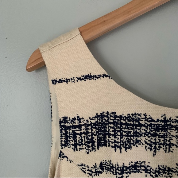 Banana Republic 100% Cotton Striped Sleeveless Sheath Dress - Picture 7 of 16